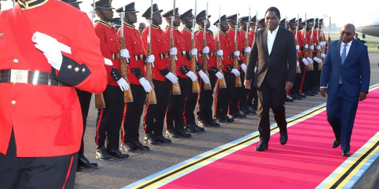 President Hichilema Arrives in Dar es Salaam for EAC-SADC Joint Summit on Eastern DRC Conflict