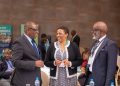 Acting Auditor General Shares Light Moment with PAC Chairperson and AFROSAI-E CEO at Key Governance Workshop