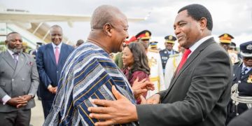 Zambia Welcomes Ghanaian President John Dramani Mahama on State Visit